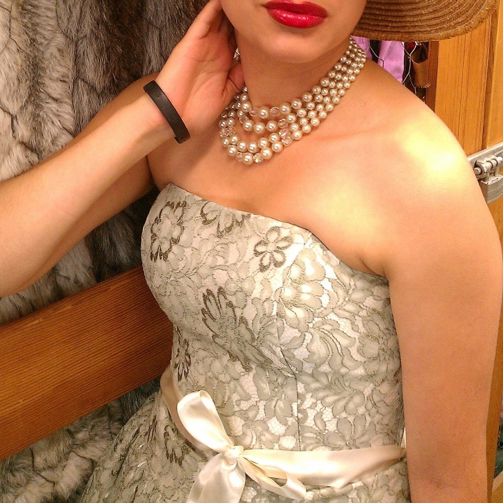 Jessica McClintock Mint Lace Dress